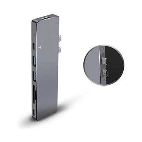 Mini Docking Station per MacBook Pro 2016+ 4K HDMI / USB-C 3.1 / Thunderbolt 3 - Argento - Foto 2