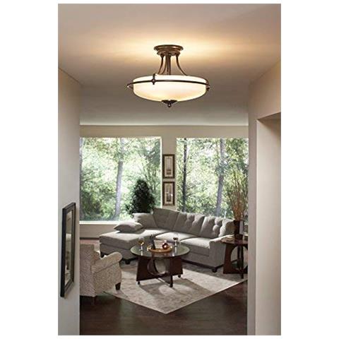 Quoizel Qz / griffin / sfmpn - Lampadario Da Soffitto, In Bronzo, 53,3 X 53,3 X 35,6 Cm - Foto 2