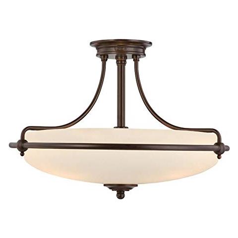 Quoizel Qz / griffin / sfmpn - Lampadario Da Soffitto, In Bronzo, 53,3 X 53,3 X 35,6 Cm - Foto 1