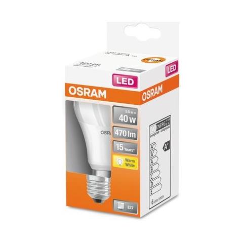 Lampadina Led Standard Satinata Con Dissipatore Di Calore - 5,4w Equivalente 40w E27 - Bianco Caldo - Foto 6
