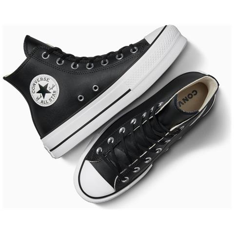 Scarpe Chuck Taylor All Star Lift Leather Hi Taglia 35 Codice 561675c Nero - Foto 13