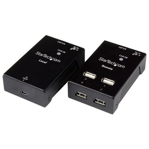 Prolunga / Extender USB 2.0 a 4 porte via Cat5 o Cat6 - Estensore USB2.0 via cavo Cat5 fino a 40m o Cat6 fino a 50m - Foto 1