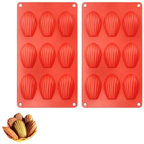 Wokex 2pcs Silicone Madeleine Stampos 9 Biscotti Di Cavità Bokeware Gadget Mini Madeleine Shell Shell Stampi Wokex 2pcs Silicone Madeleine Stampos 9 Biscotti Di Cavità Bokeware Gadget Mini Madeleine Shell Shell Stampi