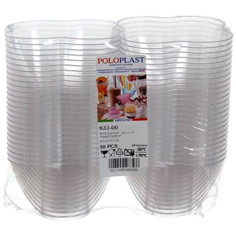 50 Coppette Di Plastica Trasparenti Per Dolci Da 250 Cc - Foto 2
