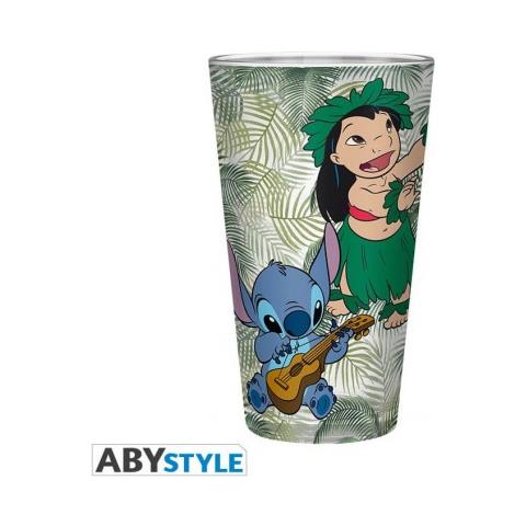 Disney Lilo & Stitch Large Glass - Ohana Family Bicchiere Grande - 400 Ml - Abystyle - Foto 1