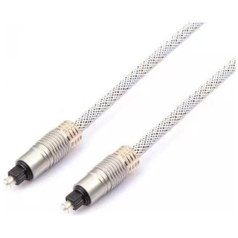 Cavo Audio Ottico Toslink M-M 1m Slim - Argento / Oro - Foto 1