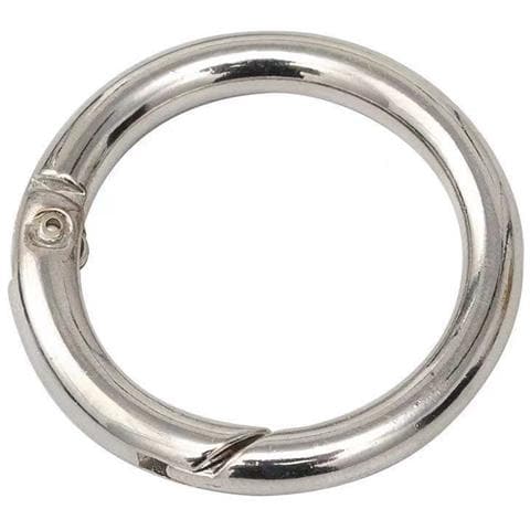 Portachiavi Rotondi Con Moschettone, Confezione Da 10 Silver - Foto 5