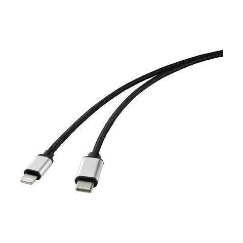 Cavo Di Collegamento Usb Per Telefono Cellulare 1x Spina Usb-c - 1x Spina Apple Lightning 200 M Nero (rf-43534 - Foto 4
