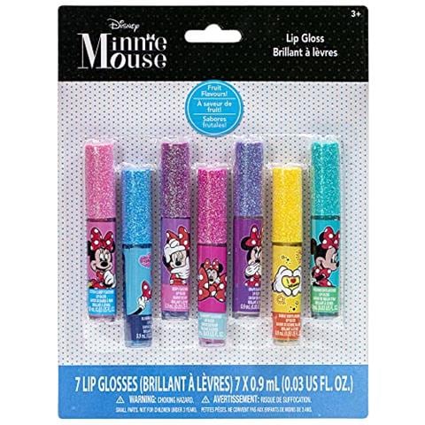 Disney Minnie Mouse - Ragazza Di Townley Set Di 7 Pezzi Super Scintillanti Lucidalabbra Per Bomboniere Per Ragazze, Bambini, Perfetti Per Feste, Pigiama Party, Makeover, Regalo Di Compleanno Per Ragazze Sopra I 3 Anni (7 Ct) - Foto 1
