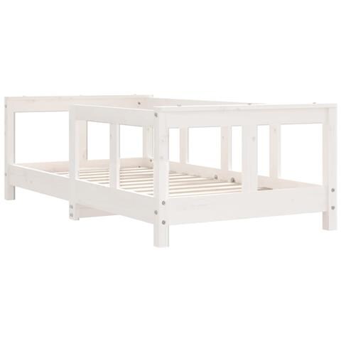 Giroletto per Bambini Bianco 70x140cm in Legno Massello di Pino - Foto 3