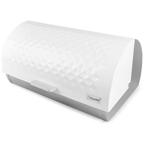 Portapane Feel Maestro Mr-1676 Bianco Argentato Acciaio Acciaio Inossidabile - Foto 1