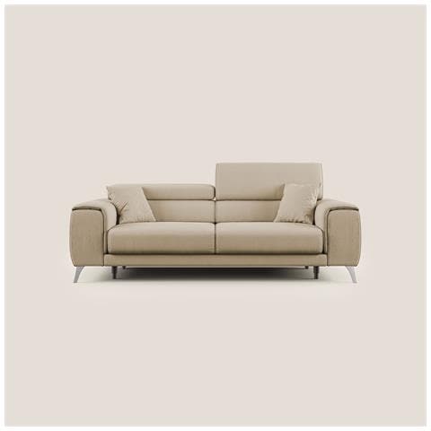 Fusion Divano con sedute allungabili in tessuto smacchiabile T05 215 cm beige - Foto 2