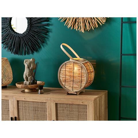 Lanterna In Rattan 30 Cm Naturale Bistal - Foto 1