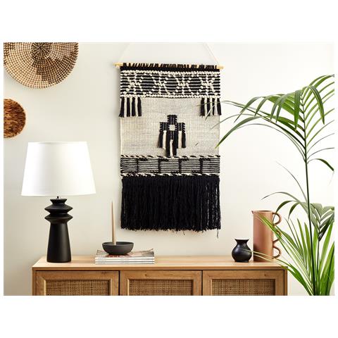 Decorazione Da Parete In Tessuto Larkana Rettangolare Cotone Beige - Foto 1