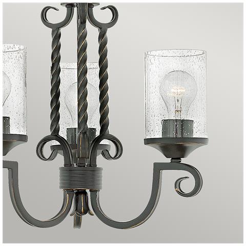 Lampadario Industrial Nordico Casa Alluminio Nero Antico Vetro 3 Luci E27 - Foto 2