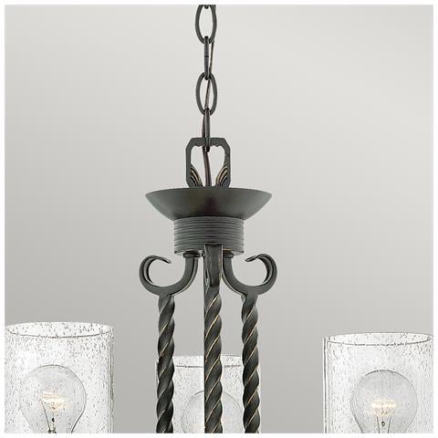 Lampadario Industrial Nordico Casa Alluminio Nero Antico Vetro 3 Luci E27 - Foto 4