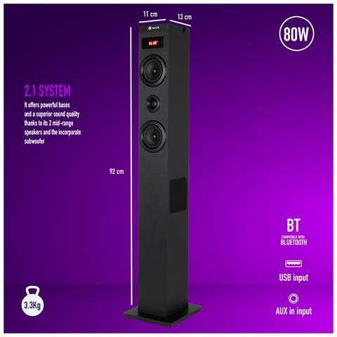 Altoparlanti integrati Microsistema audio per la casa Potenza 40 W Colore Nero - Foto 2