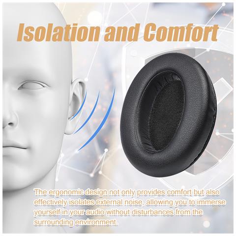 Cuscinetti Auricolari Per Sony Wh-xb910n Black - Foto 2