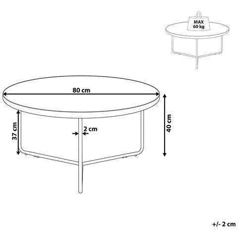 Tavolino Da Caffè Melody Grigio Effetto Cemento - Foto 6