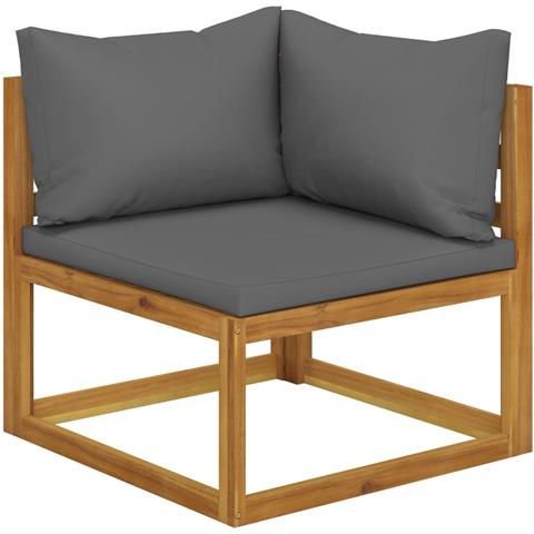 Set Salotto Da Giardino 5 Pz Con Cuscini Legno Massello Acacia - Foto 3