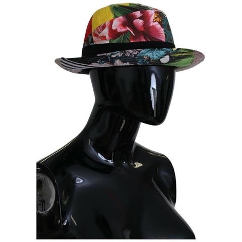 Cappello Fedora A Tesa Larga Da Donna Patchwork Multicolore - 57 Cm-s - Foto 2