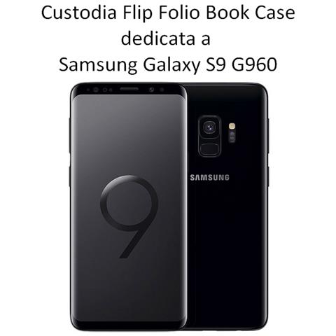 Duo Custodia Originale Flip Folio Book Case Per Samsung Galaxy S9 G960 Black Blister - Foto 2