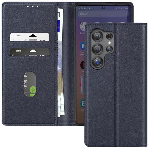 Cover A Libro Per Galaxy S25 Ultra Aletta Multifunzione Supporto Video - Foto 1