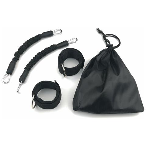 Set Di Fasce Di Resistenza Con Cinturini Per Le Gambe Per L'allenamento Di Taekwondo Black 70-80 Libbre - Foto 1