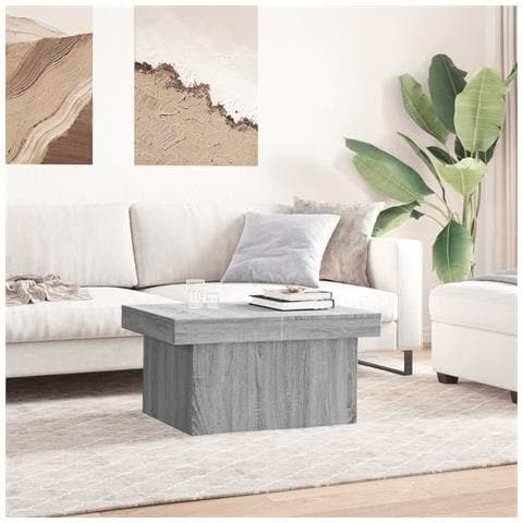 Tavolino Da Salotto Grigio Sonoma 80x55x40 Cm Legno Multistrato - Foto 3