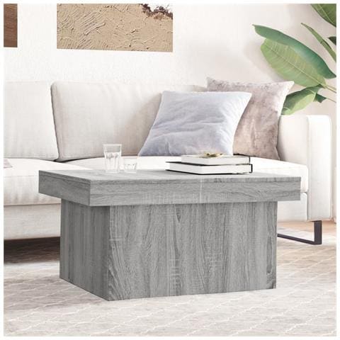 Tavolino Da Salotto Grigio Sonoma 80x55x40 Cm Legno Multistrato - Foto 1