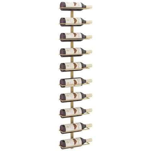 Portavini Da Parete Per 10 Bottiglie Dorato In Metallo - Foto 2