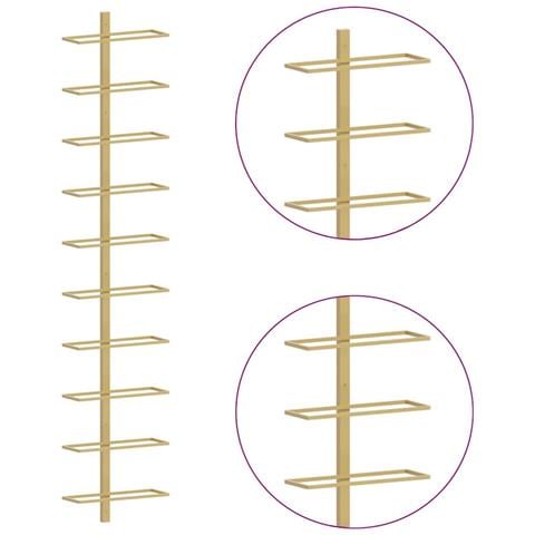 Portavini Da Parete Per 10 Bottiglie Dorato In Metallo - Foto 8