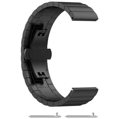 Cinturino Per Orologio Con Fibbia A Farfalla In Acciaio Inossidabile Per Fitbit Versa/lite Black - Foto 2