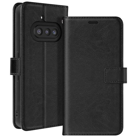 Custodia Vintage A Libro Con Supporto Per Nothing Phone 3a, Nero - Foto 1