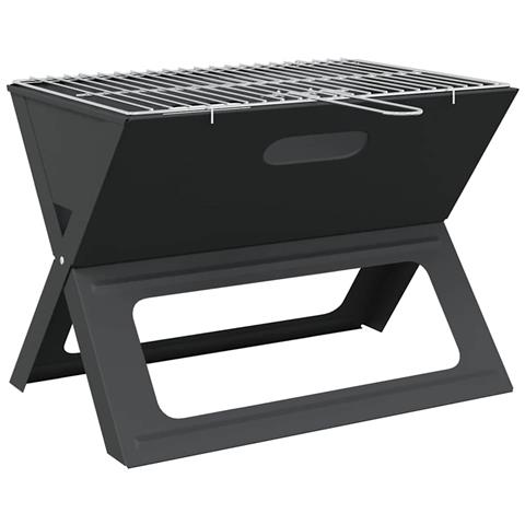 Griglia BBQ a Carbone - Pieghevole, Nera, 46x30x31 cm, Realizzata in Acciaio - Foto 1