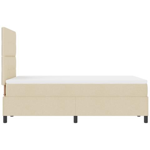 Letto a molle con materasso crema 120x200 cm tessuto - Foto 9