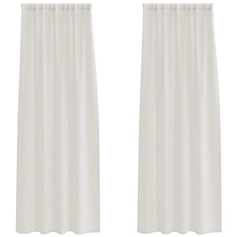 Tende con tende 2 pcs Crema 140x175cm Poliestere - Foto 1