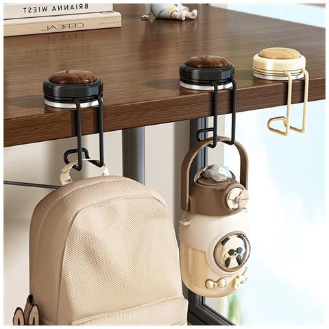 Set Di 2 Ganci Laterali Per Scrivania Senza Foratura - Porta Borse Portatile Yellow - Foto 5
