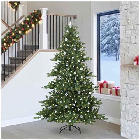 Albero di Natale Artificiale con Rami Pieghevoli Verde 240 cm - Foto 2