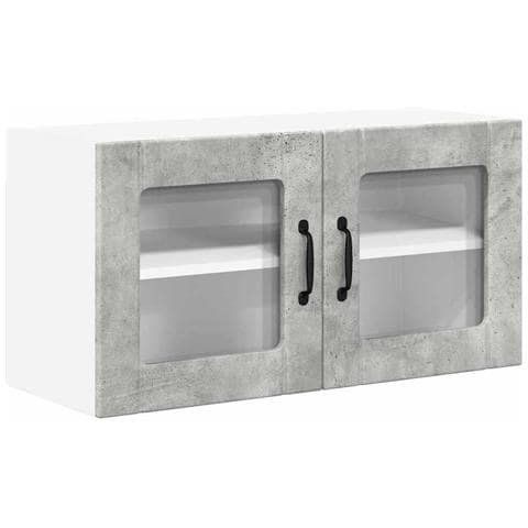 Mobile da cucina con lo scaffale Grigio cemento 80 x 31 x 40 cm - Foto 1