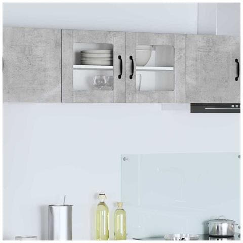 Mobile da cucina con lo scaffale Grigio cemento 80 x 31 x 40 cm - Foto 2