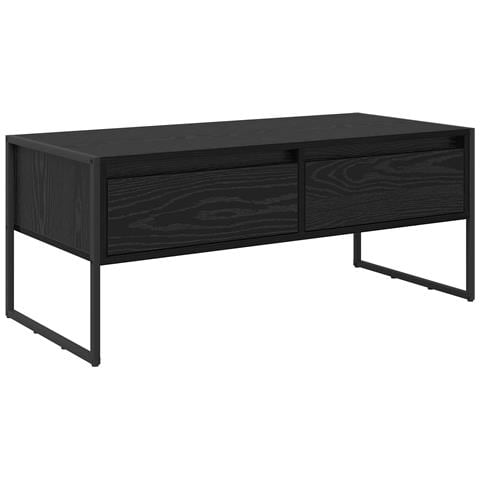 Tavolino da salotto con cassetto Rovere Nero 100 x 46 x 40 cm - Foto 1