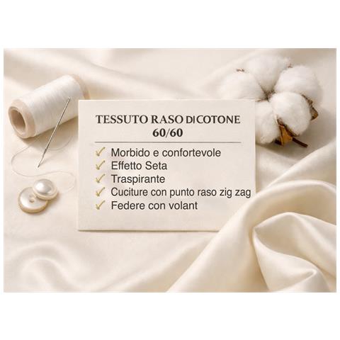 Parure Copripiumino Matrimoniale Raso Cotone Floreale Dis. Lavinia - Foto 2