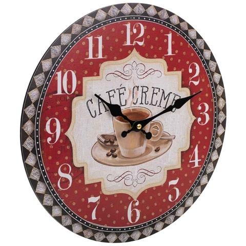 Orologio Da Parete In Legno Rosso D34x2h - Foto 1