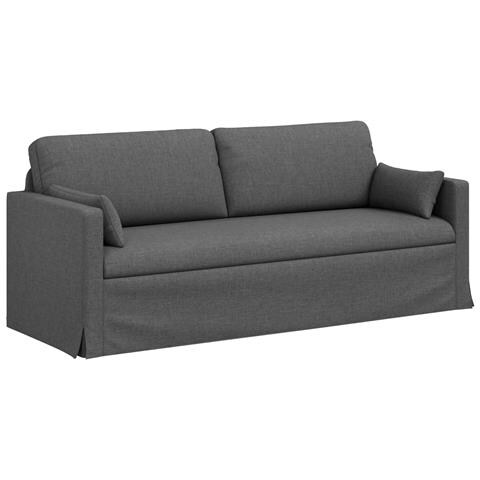 Divano Grigio scuro 198 x 78 x 80 cm Tessuto - Foto 1