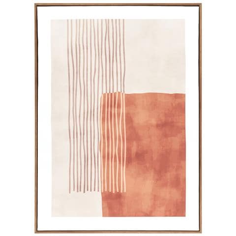 Stampa Su Tela Con Cornice Mina-marrone-tessuto-2,5x50x70 Cm - Foto 1