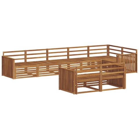 Set di divani da esterno 8 pcs Naturale - Foto 1