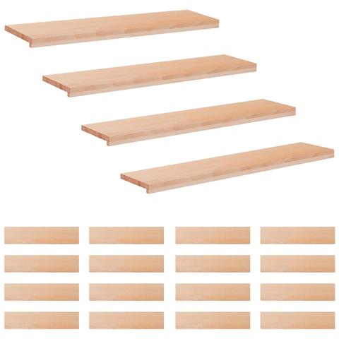 Tappeti per scale 20 pz 110 x 25 x 2 cm Naturale - Foto 1