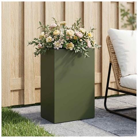 Vaso da giardino Verde Oliva 50 x 30 x 75 cm - Foto 2