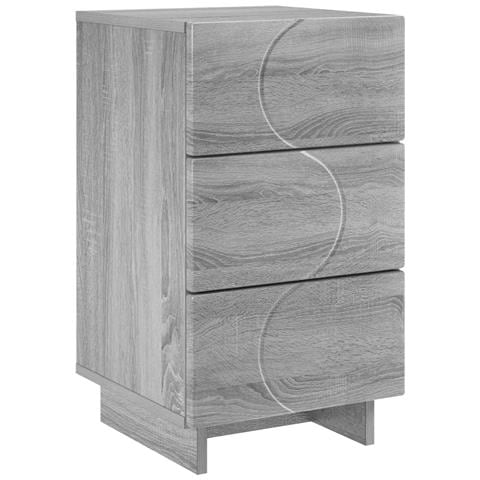 Comodino Grigio Sonoma 33,5 x 34,5 x 60 cm Legno composito - Foto 1